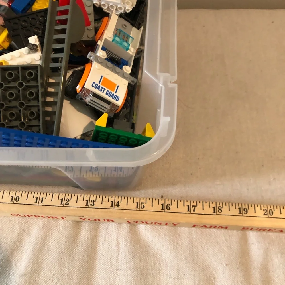 Random Miscellaneous LEGO Parts in Plastic Bin. NO Mini Figs. Please Read
